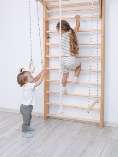 Sprossenwand für Kinderzimmer, Klettergerüst x245